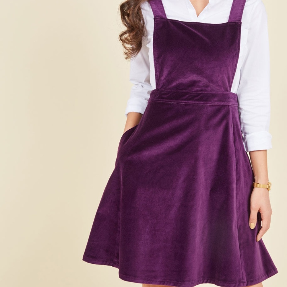 💜ModCloth Purple Velvet Jumper💜